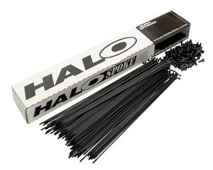 Rayons HALO coudés ronds Ø2mm 180mm Noir (x100) 