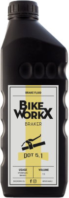 Liquide de frein BIKEWORKX BRAKER DOT 5.1 - 1 Litre